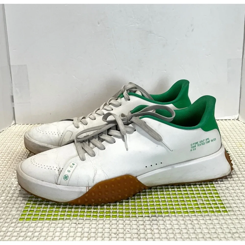 G/FORE G.112 Golf Shoes Men's Size 13 White Green Spikeless GMF000027